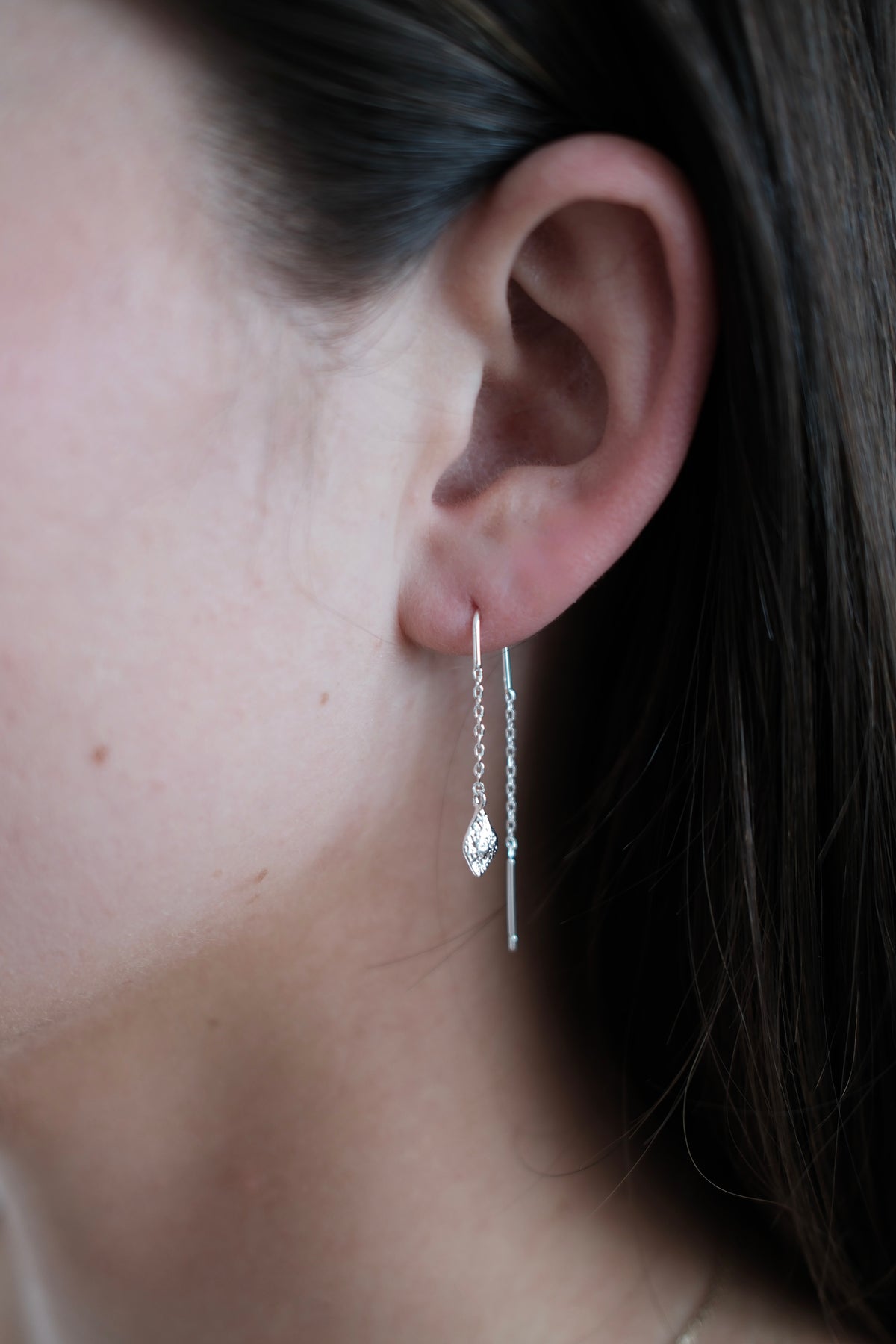 Eden Thread Earring - Silver