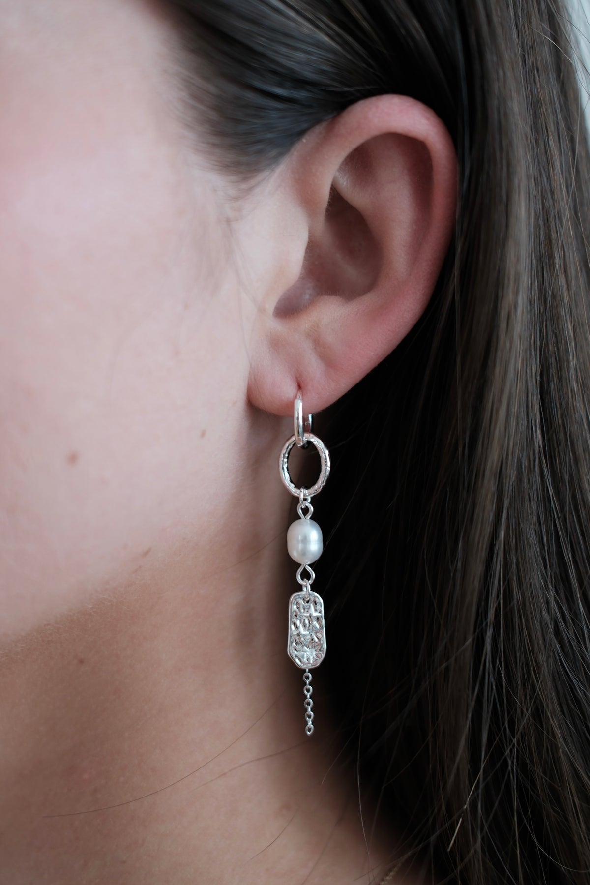 Amara Drop Earring - Silver