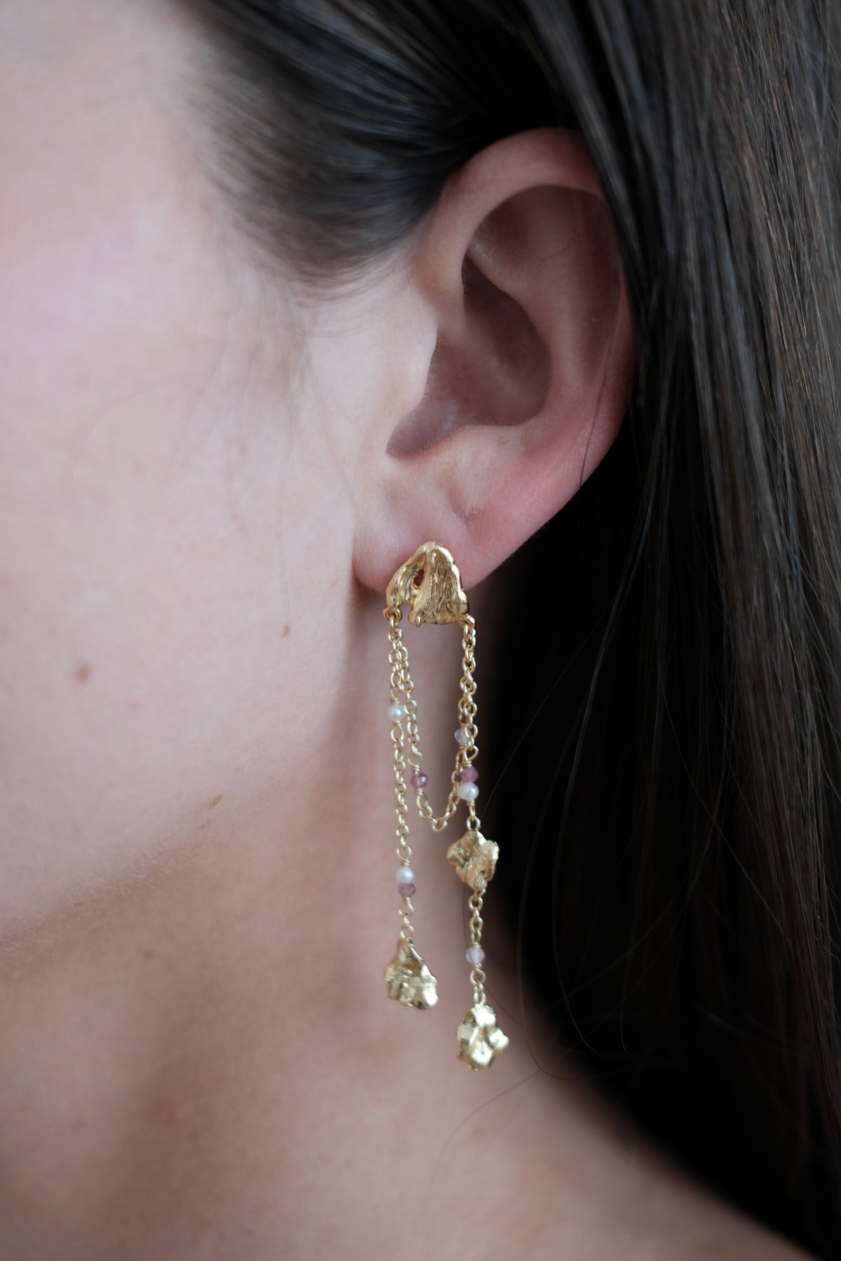 Rosie Drop Earring - Pink