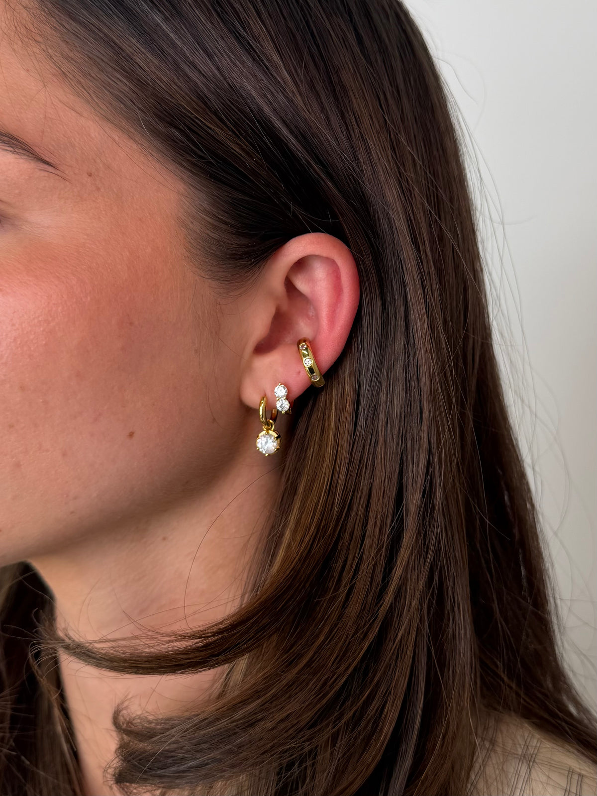 Serena & Zoe Earring with Rhi Ear Cuff - Gold