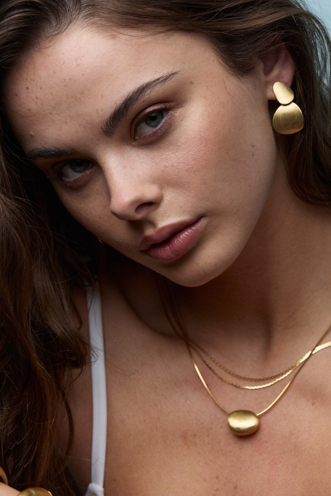 Gold Steph Brushed Necklace — Zafino Australia (2 of 2)